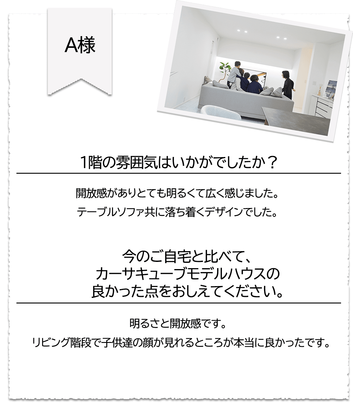浜寺モデルハウス【casa cube】ご来場アンケート - 大阪・堺の工務店ラックハウジング
